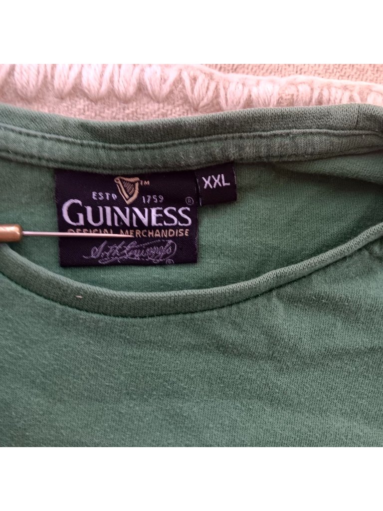 Xxl Vintage T-Shirt Single Stitch Ireland Guinness Beer Official 1990's